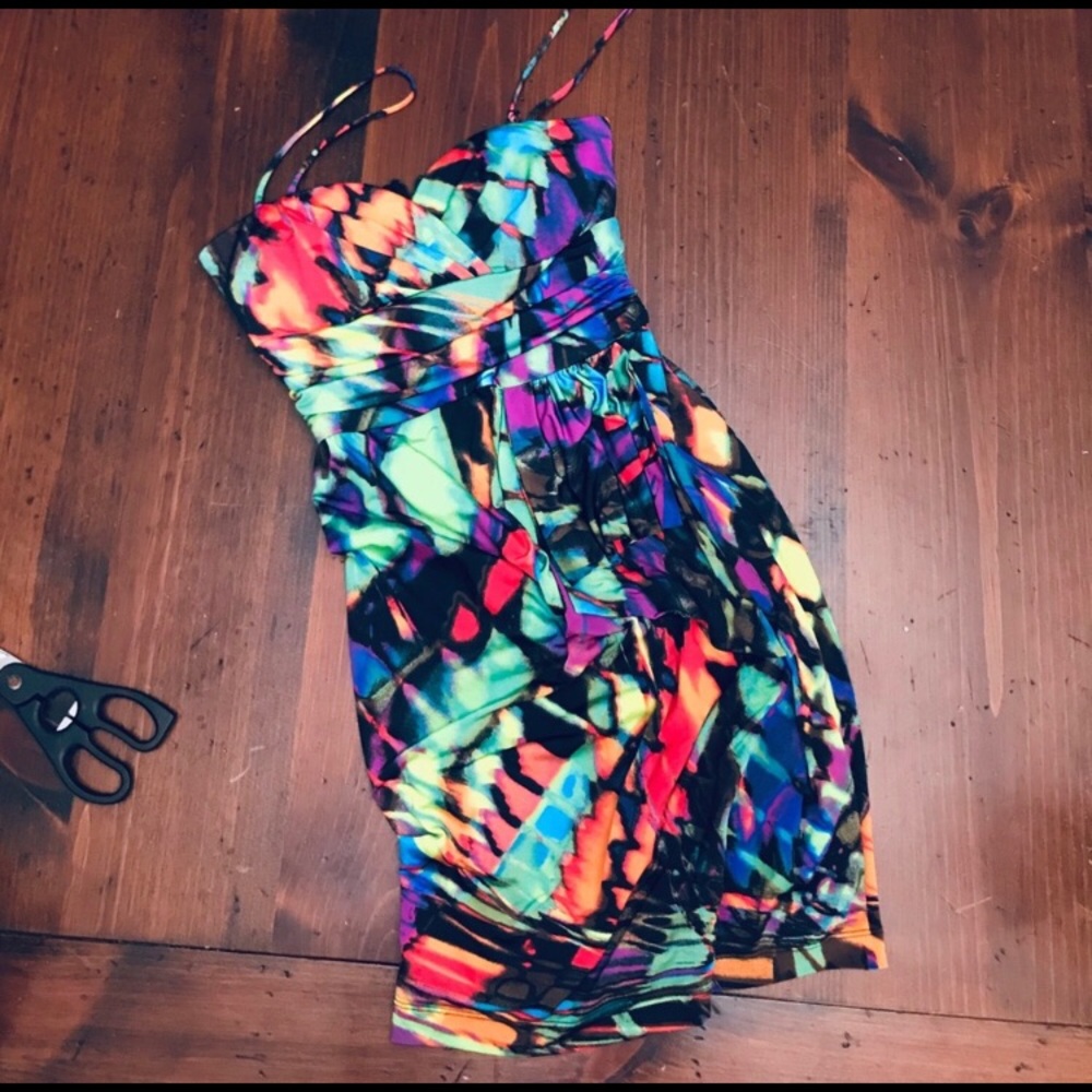 Bisou Bisou colorful pattern dress